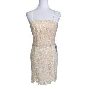 𝅺NSR Dress Lace Spaghetti Strap Cream Ivory New Size‎ M